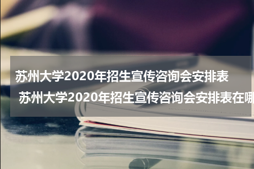 苏州大学2020年招生宣传咨询会安排表 苏州大学2020年招生宣传咨询会安排表在哪里找