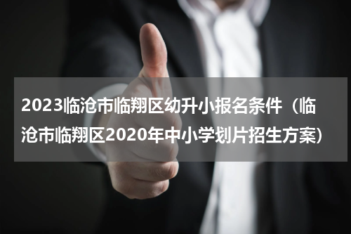 2023临沧市临翔区幼升小报名条件（临沧市临翔区2020年中小学划片招生方案）
