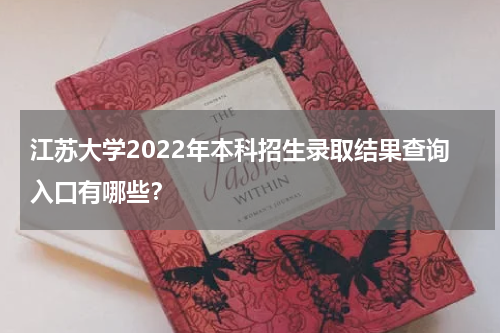 江苏大学2022年本科招生录取结果查询入口有哪些？