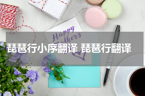 琵琶行小序翻译 琵琶行翻译