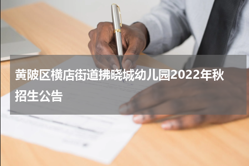 黄陂区横店街道拂晓城幼儿园2022年秋招生公告