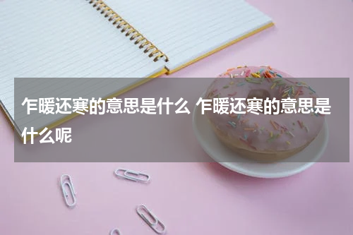 乍暖还寒的意思是什么 乍暖还寒的意思是什么呢