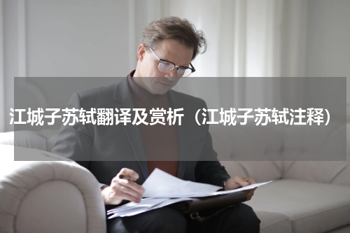 江城子苏轼翻译及赏析（江城子苏轼注释）