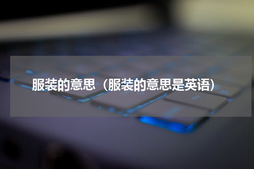 服装的意思（服装的意思是英语）