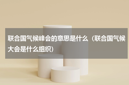 联合国气候峰会的意思是什么（联合国气候大会是什么组织）
