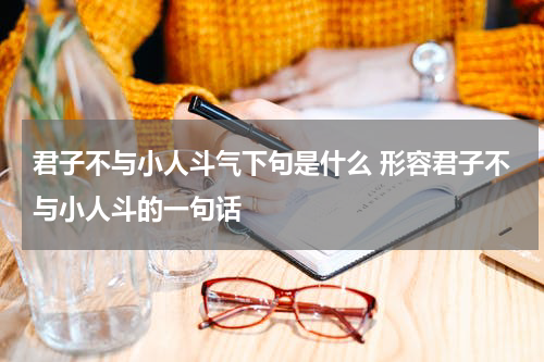君子不与小人斗气下句是什么 形容君子不与小人斗的一句话