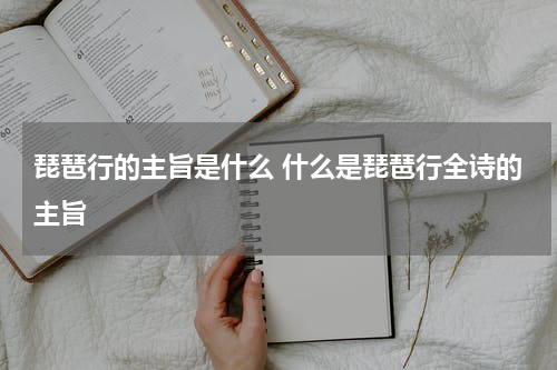 琵琶行的主旨是什么 什么是琵琶行全诗的主旨