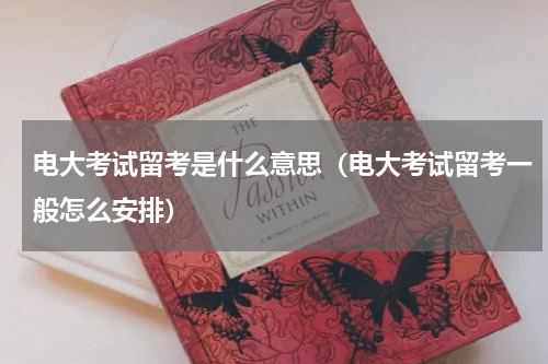 电大考试留考是什么意思（电大考试留考一般怎么安排）