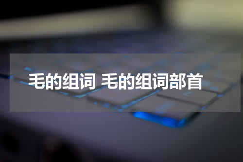毛的组词 毛的组词部首