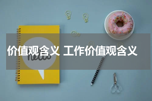 价值观含义 工作价值观含义