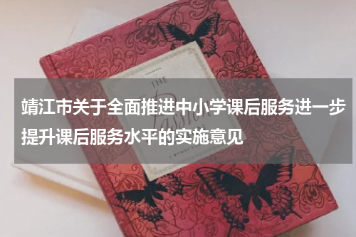 靖江市关于全面推进中小学课后服务进一步提升课后服务水平的实施意见