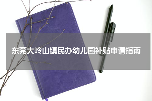 东莞大岭山镇民办幼儿园补贴申请指南