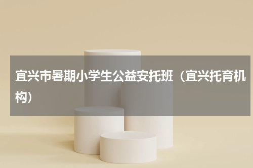 宜兴市暑期小学生公益安托班（宜兴托育机构）