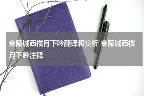 金陵城西楼月下吟翻译和赏析 金陵城西楼月下吟注释