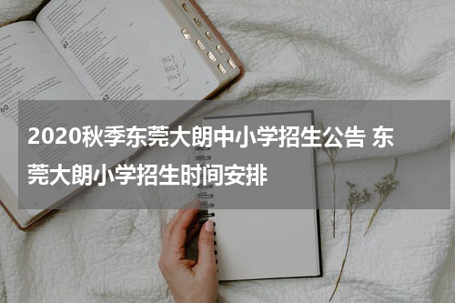 2020秋季东莞大朗中小学招生公告 东莞大朗小学招生时间安排