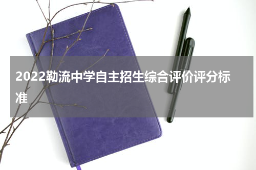2022勒流中学自主招生综合评价评分标准