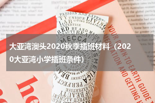 大亚湾澳头2020秋季插班材料（2020大亚湾小学插班条件）