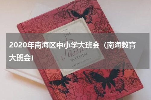 2020年南海区中小学大班会（南海教育大班会）