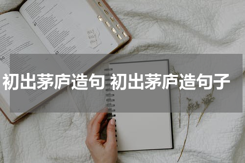初出茅庐造句 初出茅庐造句子