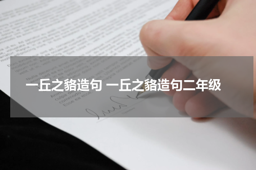 一丘之貉造句 一丘之貉造句二年级
