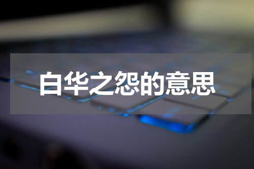 白华之怨的意思