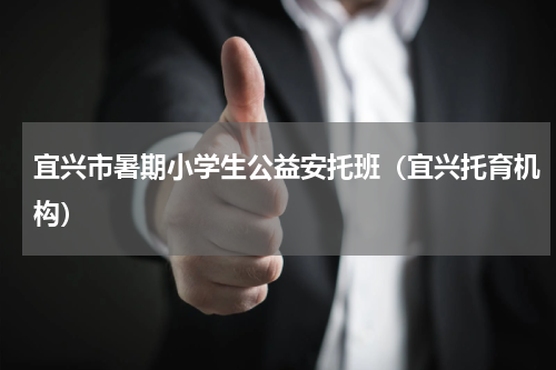 宜兴市暑期小学生公益安托班（宜兴托育机构）