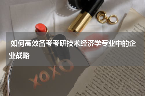  如何高效备考考研技术经济学专业中的企业战略
