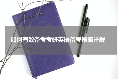  如何有效备考考研英语备考策略详解