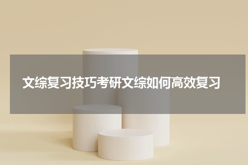  文综复习技巧考研文综如何高效复习